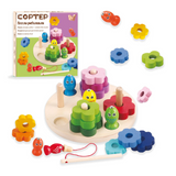 Магнітна риболовля 63544 "WToys", дерев&rsquo;яна, сортер за кольорами та формами, вудка і рибки 178105 фото