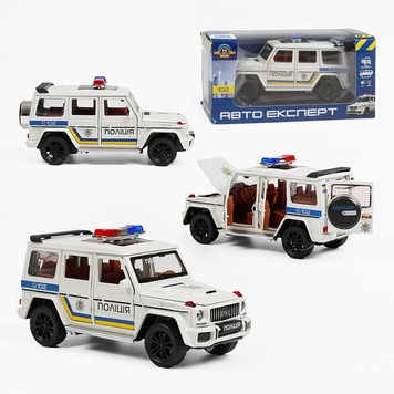 Машина 41393 "Авто Експерт", "Поліція", металопластик, 1:32, звук, світло, інерція, відкриваються двері 178174 фото