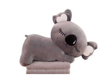 Дитяча м'яка іграшка "Коала" L1129(Grey) іграшка з пледом, розмір 50 см L1129(Grey) фото