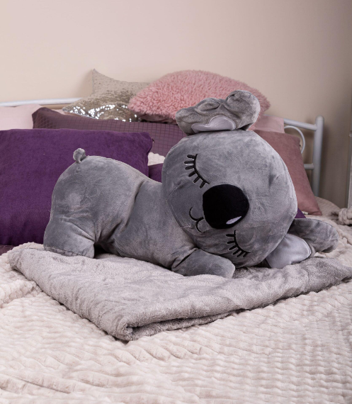 Дитяча м'яка іграшка "Коала" L1129(Grey) іграшка з пледом, розмір 50 см L1129(Grey) фото