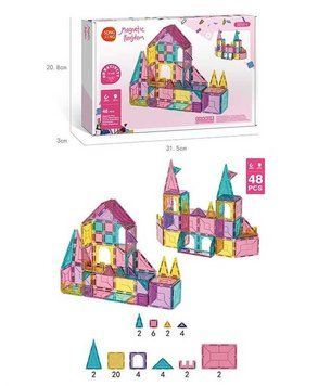 Магнітний конструктор Magnetic Kingdom 48 деталей будівельний набір для дітей 2694 фото