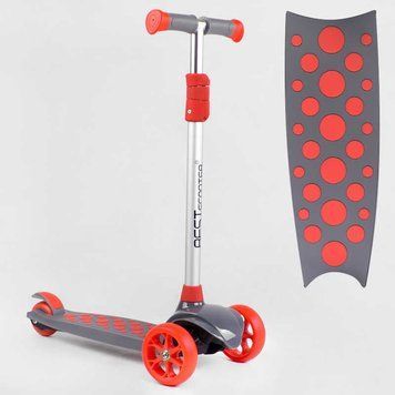Самокат триколісний LK-52003 Best Scooter, СВІТЛО ДЕКИ, КОЛІС І ДИСКІВ, знімне кермо, передні колеса PU 120х35мм, задні колеса PU 80х30мм 114443 фото