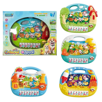Музичне піаніно WToys "Співочі друзі" 97980 українською мовою, 8 пісень, 8 казок, підсвічування 198022 фото