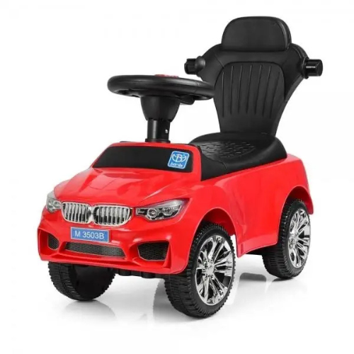 Каталка-толокар Bambi M 3503B-3 2в1, музика та світло, 68 см, червона M 3503B-3 фото