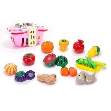 Набір продуктів BC 8011, продукти на липучках, посудка, в кошику 153389 фото