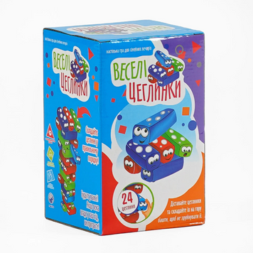 Настільна гра Веселі Цеглинки UKB-B 0040 4FUN Game Club, 24 деталі, українською, 96256 фото