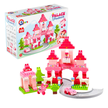 Дитячий конструктор Technok Toys 0044 замок принцеси 180 деталей з машинкою та гвинтокрилом 168114 фото
