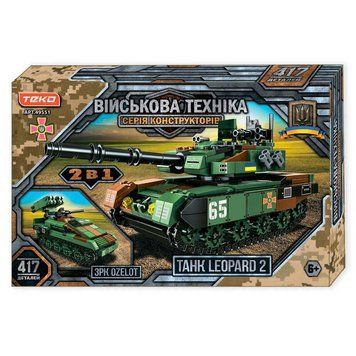 Конструктор &ldquo;Військова техніка&rdquo; 49551, "Teko", 417 деталей, танк &ldquo;LEOPARD 2&rdquo; та ЗРК &ldquo;OZELOT&rdquo; 152224 фото