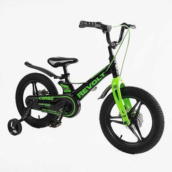Велосипед 16" дюймів 2-х колісний Corso &laquo;REVOLT&raquo; MG-16090, МАГНІЄВА РАМА, ЛИТІ ДИСКИ, ДИСКОВІ ГАЛЬМА, зібран на 75% 163956 фото