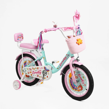Дитячий велосипед 16" Corso Emily ML-43369 кошик дзвіночок додаткові колеса ручне гальмо 188185 фото