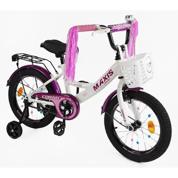 Велосипед 16" Corso Maxis CL-16790 двоколісний, сталева рама, допоміжні колеса, кошик CL-16790 фото