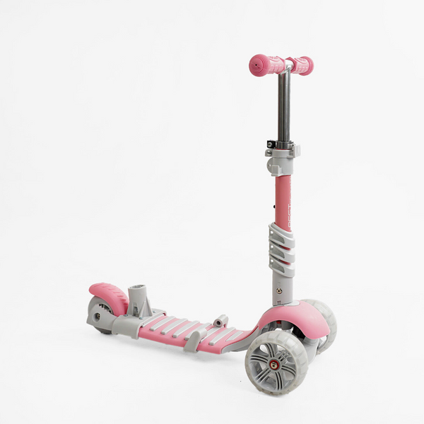 Самокат 5в1 P-63700, Best Scooter, додаткові колеса, захисний бампер, PU колеса зі світлом 166617 фото