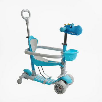 Самокат 5в1 P-92401, Best Scooter, додаткові колеса, захисний бампер, PU колеса зі світлом, 2 кольори 166618 фото