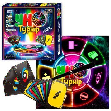 Настільна гра "Турнір Уно" 29815, "4FUN Game Club", 112 карток, рулетка 151318 фото