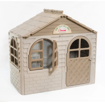 Еко дитячий будиночок зі шторками ТМ Doloni 02550/s01eco, маленький (69&times;129&times;120 см) пшенична солома, фіолетовий з рожевим 02550/s01eco фото