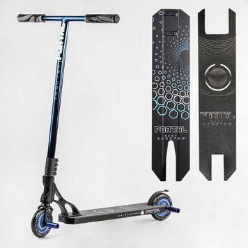Самокат трюковий PL-71744 Best Scooter, "Portal" HIC-система, ПЕГИ, алюмінієвий диск та дека, колеса PU, d=120мм, ширина керма 58 см 114052 фото