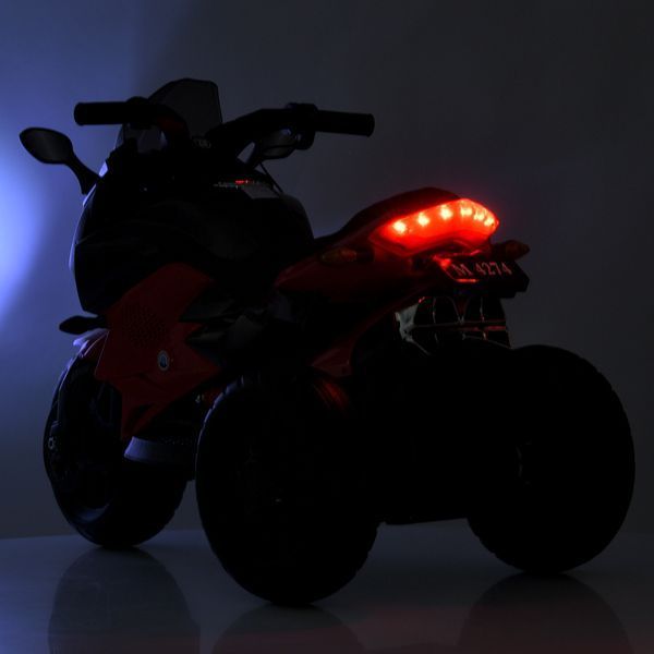 Дитячий електромотоцикл трицикл Bambi Racer M 4274ELR-6 жовтий, 2 мотори 35W, EVA колеса, пульт ДУ, до 30 кг M 4274ELR-6 фото