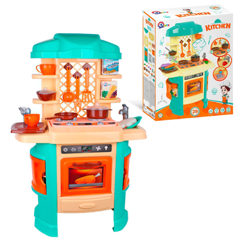 Дитяча інтерактивна кухня Technok Toys 5637 зі звуком, світлом і парою, 29 аксесуарів, 81 см 91707 фото