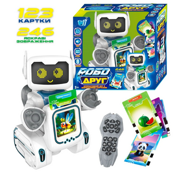 Робот-картридер на радіокеруванні &ldquo;РобоДруг&rdquo; 89610 "WToys", українська мова,123 картки, 246 зображень, казки, пісні, історії 168349 фото